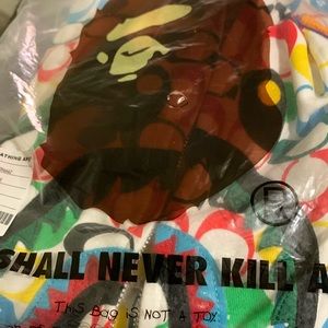 Brand new xxl Bape coach 100% authentic full zip up shark Rex sweater